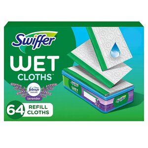 Swiffer Sweeper Wet Mopping Cloth Refills, Lavender, 64 ct.